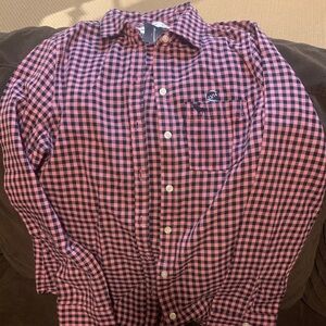 Abercrombie Kids Pink and Black Checkered Shirt